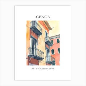 Genoa Travel And Architecture Poster 3 Art Print