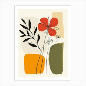 Flowers And Leaves 45 Art Print