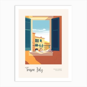 Tropea Cat On A Window 3 Italian Summer Collection Art Print