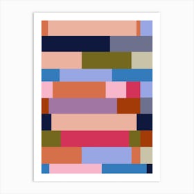 Multi Coloured Rectangles Art Print