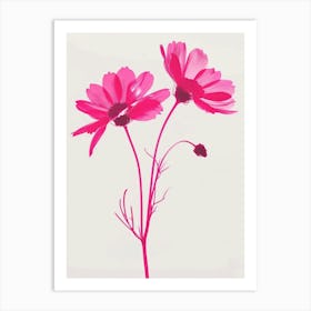 Hot Pink Asters 1 Art Print