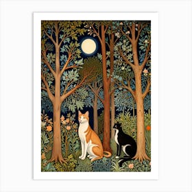 William Morris Cats In The Forest Art Print