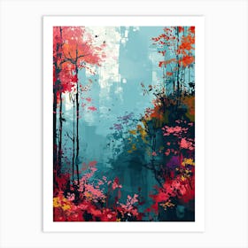 Autumn Forest | Pixel Art Series Art Print