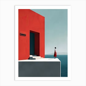 Red House, Minimalism Art Print