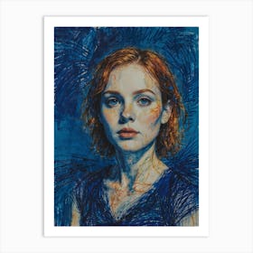 'Blue Girl' Art Print