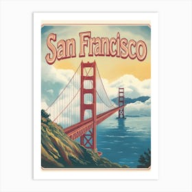 Aihrgdesign A Vintage Travel Poster Of San Francisco 1 Art Print