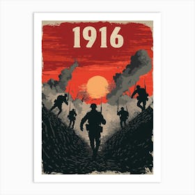 Aihrgdesign A Vintage Poster Depicting A Dramatic World War I 2a59a4c6 8b56 461f A42c 7d36e39b97aa 1 Art Print