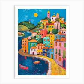 Kitsch Sicily Coastline 2 Art Print