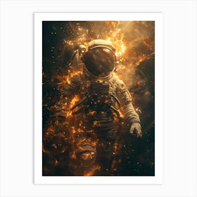 Astronaut In Space Art Print