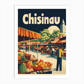 Aihrgdesign A 1970s Inspired Travel Poster For Chisinau 3 Art Print