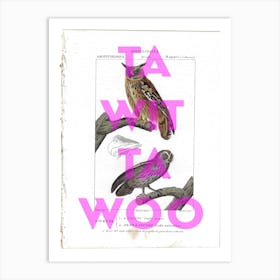 Ta Wit Ta Woo Vintage Owl Art Print