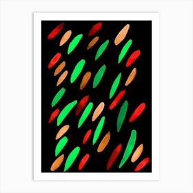Brushstrokes8 abstract art painting hand painted modern contemporary office hotel living room shapes vertical minimal minimalist Art Print