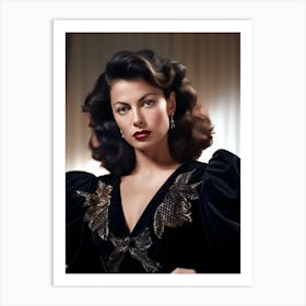 Color Photograph Of Ava Gardner Art Print