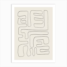 Abstract Labyrinth 1 Art Print