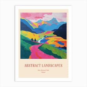 Colourful Abstract Tatra National Park Poland 2 Poster Art Print