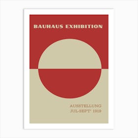 Bauhaus Red Exhibition 3 Art Print