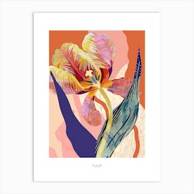 Colourful Flower Illustration Poster Tulip 2 Art Print