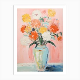 Flower Painting Fauvist Style Chrysanthemum 4 Art Print