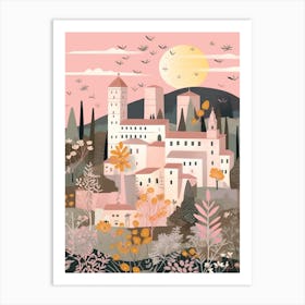 Assisi 2, Italy Illustration Art Print