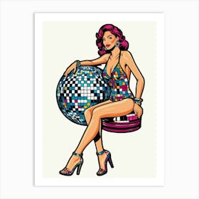 Disco Ball Girl 1 Art Print