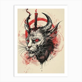 Demon Cat Art Print