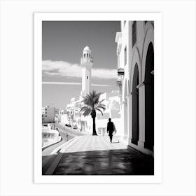 Tunis Tunisia Mediterranean Black And White Photography Analogue 1 Art Print