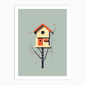 Minimalist Birdhouse2 Art Print