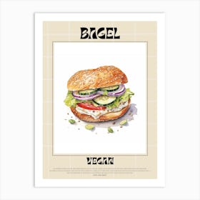 Vegan Bagel 1 Art Print