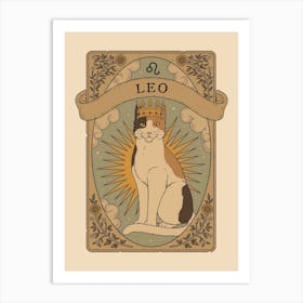 Cats Astrology Leo Art Print