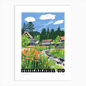 Shirakawa Go Japan 2 Colourful Travel Poster Art Print
