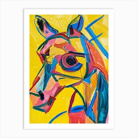 Abstract Horse Painting 2 Art Print