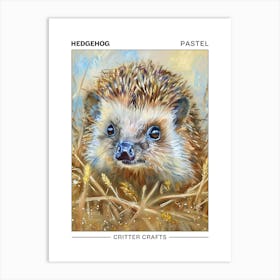 Hedgehog Pastel Watercolour 3 Poster Poster