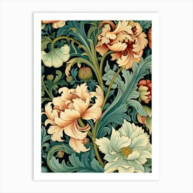 Floral Wallpaper 337 Art Print