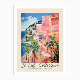 Positano, Amalfi Coast   Italy Il Lido Collection Beach Club Poster 4 Art Print