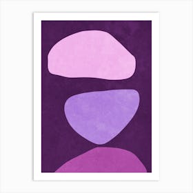 Abstract Forms Violett harmony Art Print