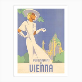 Vienna - vintage poster from 1937 Art Print