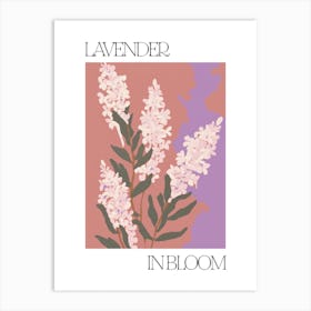 Lavender In Bloom Flowers Bold Illustration 1 Art Print