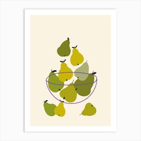 Pears In A Bowl Art Print