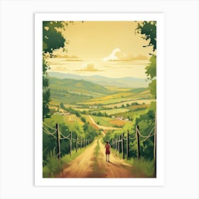 Camino De Santiago Spain 2 Vintage Travel Illustration Art Print