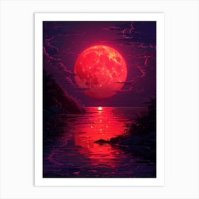 Red Moon 7 Art Print