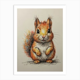 Red Squirrel 3 Art Print