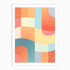 Abstract Pattern in Pastel Colors 1 Art Print