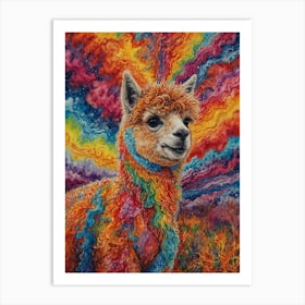 Rainbow Llama 2 Art Print