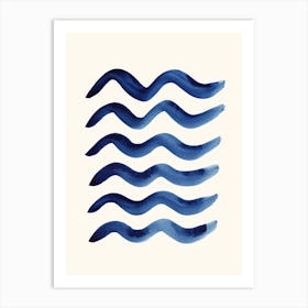 Waves Strokes Art Print