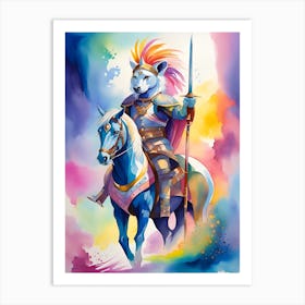 Knight On Horseback 2 Art Print