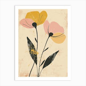 Milan Flower Market Boho Minimalist Style Art Print