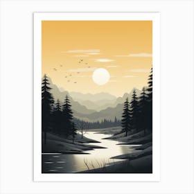 Landscape With Trees 2 Art Print