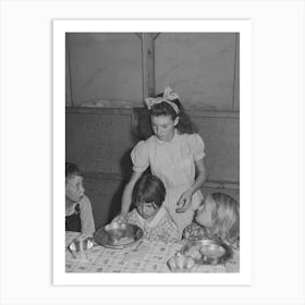 Lunchtime At The Nursery School At The Fsa (Farm Security Administration) Mobile Camp For Migratory Farm Worke 1 Art Print