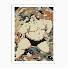 Sumo Wrestlers Japanese 2 Art Print