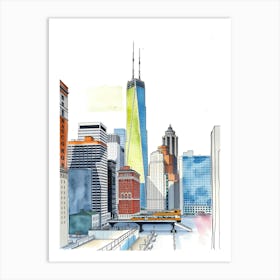 Cityscape with a Twist Art Print